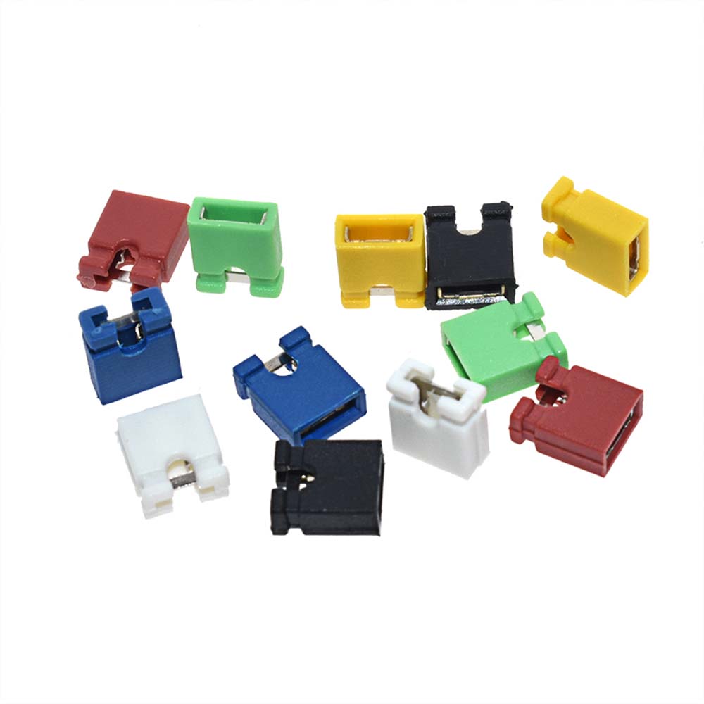 Cuff 100pcs 2.54mm ngắn mạch khối linh kiện sửa chữa shorting cap đầu pin