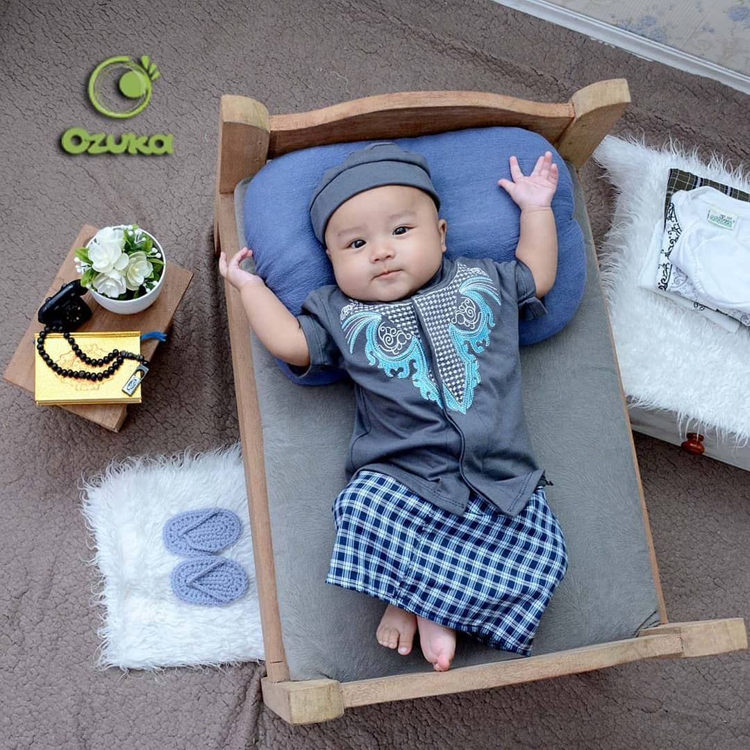 Baju Koko Bayi 0 6 Bulan Laki Laki Ozuka Pakaian Muslim Bayi Laki-Laki Model Jumper Baju Akikah Anak Laki Laki Baju Aqiqah Bayi Laki Laki