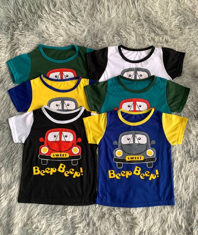 BAYAR DITEMPAT / COD / BAJU KAOS ANAK-ANAK SWEET BEEP-BEEP 1-6TH /