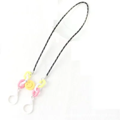 SDFSF Cute Smiley Shape Protect Ears Adjustable Glasses Rope Glasses Chain Anti-lost Chain Glasses Neck Lanyards (8)