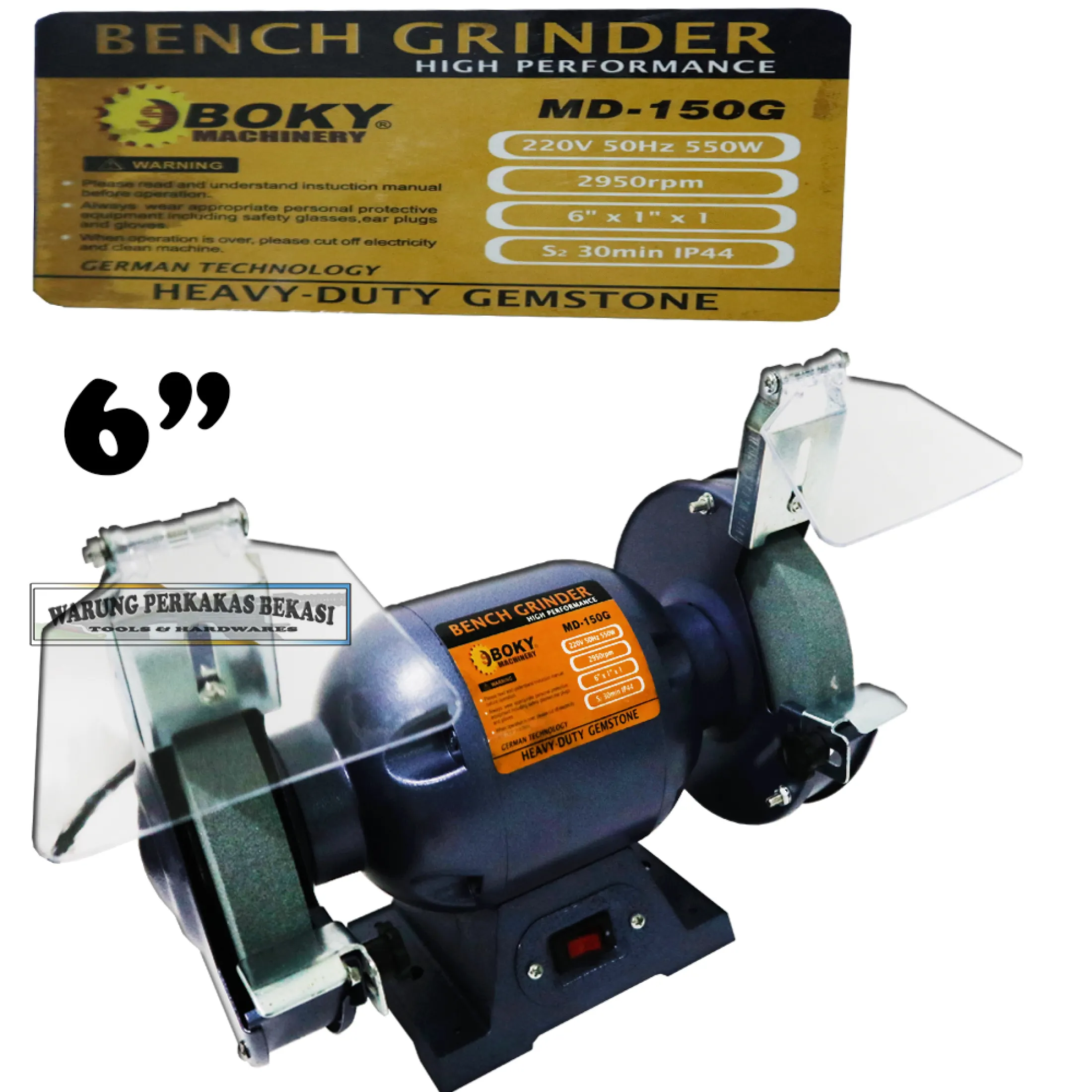 Sboky 6 Inch Veavy Duty Mesin Gerinda Gurinda Duduk Bench Grinder Body Besar Mesin Poles Batu Asah 6 Lazada Indonesia