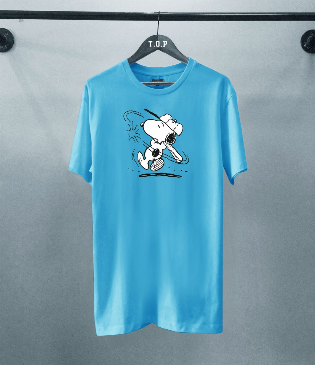 TMS Kaos Distro Pria TP Snoopy baseball 