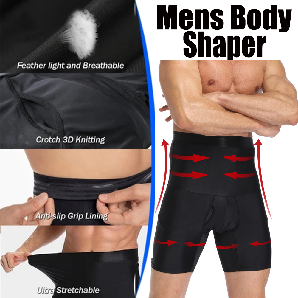 SQXRCH SHOP Men Fashion Tummy Shaper Back Support High Wasit Waist Trainer Men Comoression Shorts Men Shaper Men Slimming Shaper Wear