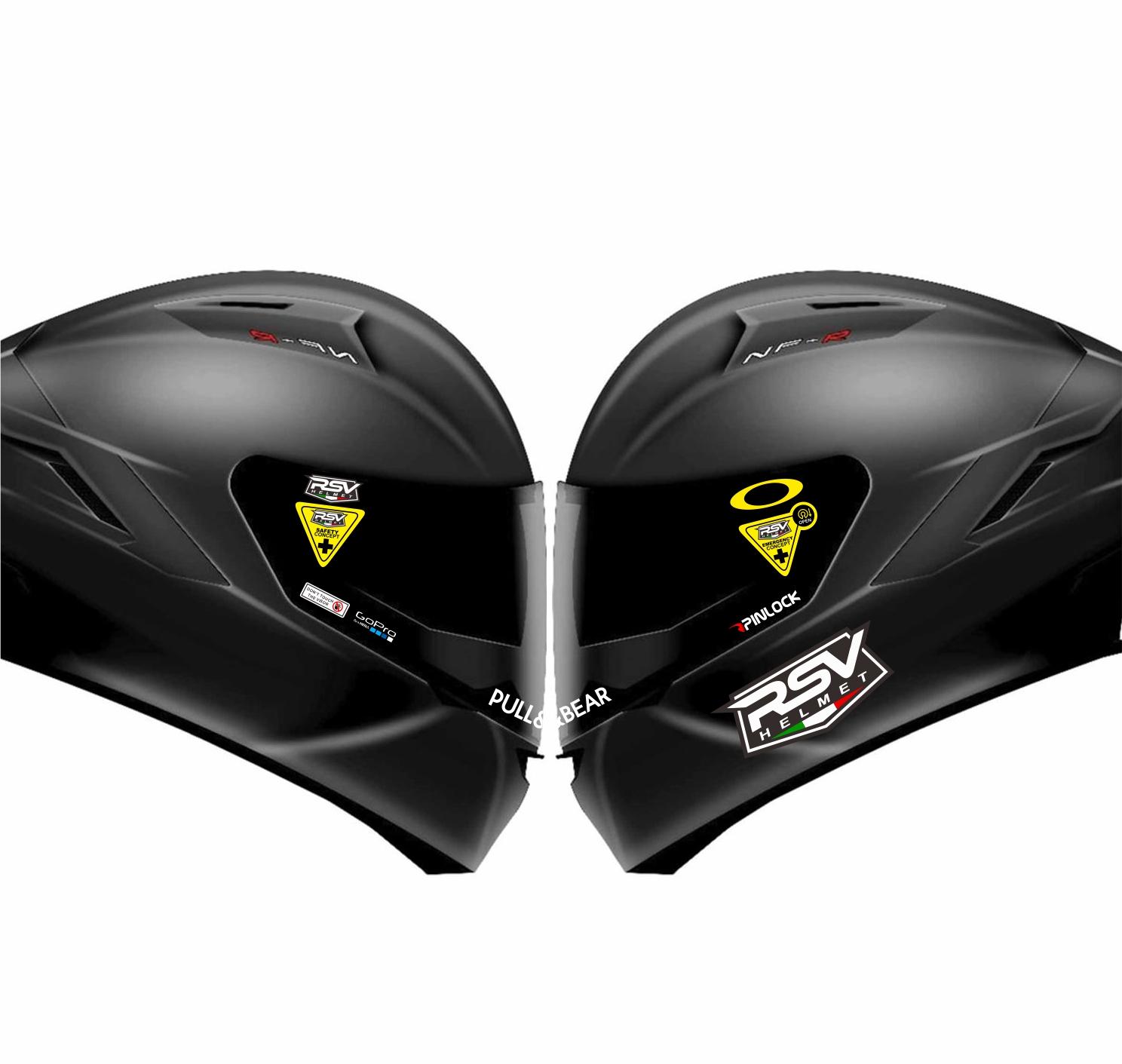 Paket Stiker Visor Helm Rsv