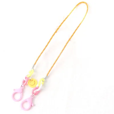 SDFSF Cute Smiley Shape Protect Ears Adjustable Glasses Rope Glasses Chain Anti-lost Chain Glasses Neck Lanyards (12)