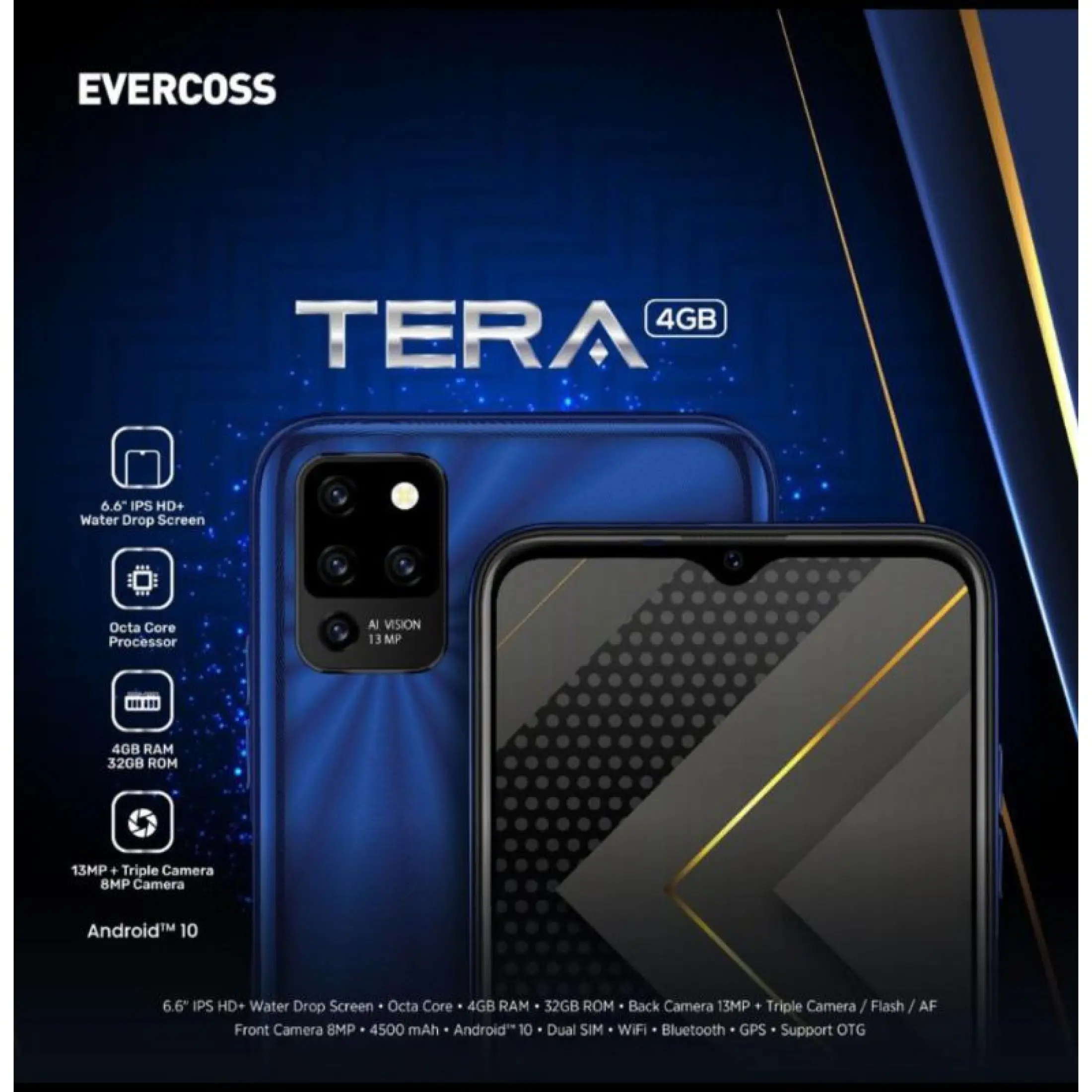 Evercoss Tera S6 6 517 Ips Hd Ram 4gb Rom 32 Gb Batt 4500 Mah Lazada Indonesia