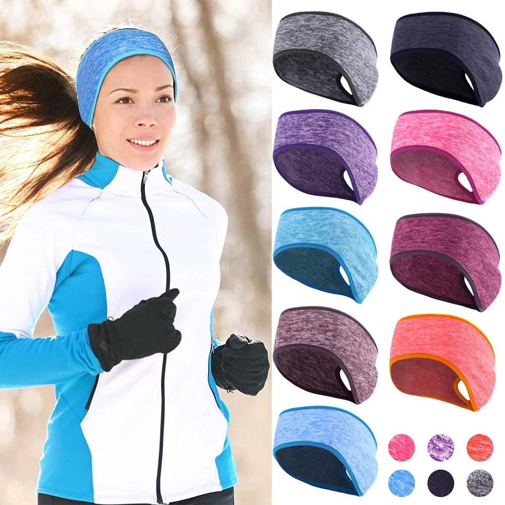 GHRDU อุปกรณ์เสริมฟิตเนสเล่นสกีขี่จักรยานกลางแจ้ง Windproof วิ่งฤดูหนาว Sweatband ผ้าปิดหน้า Headscarf Ponytail Headband