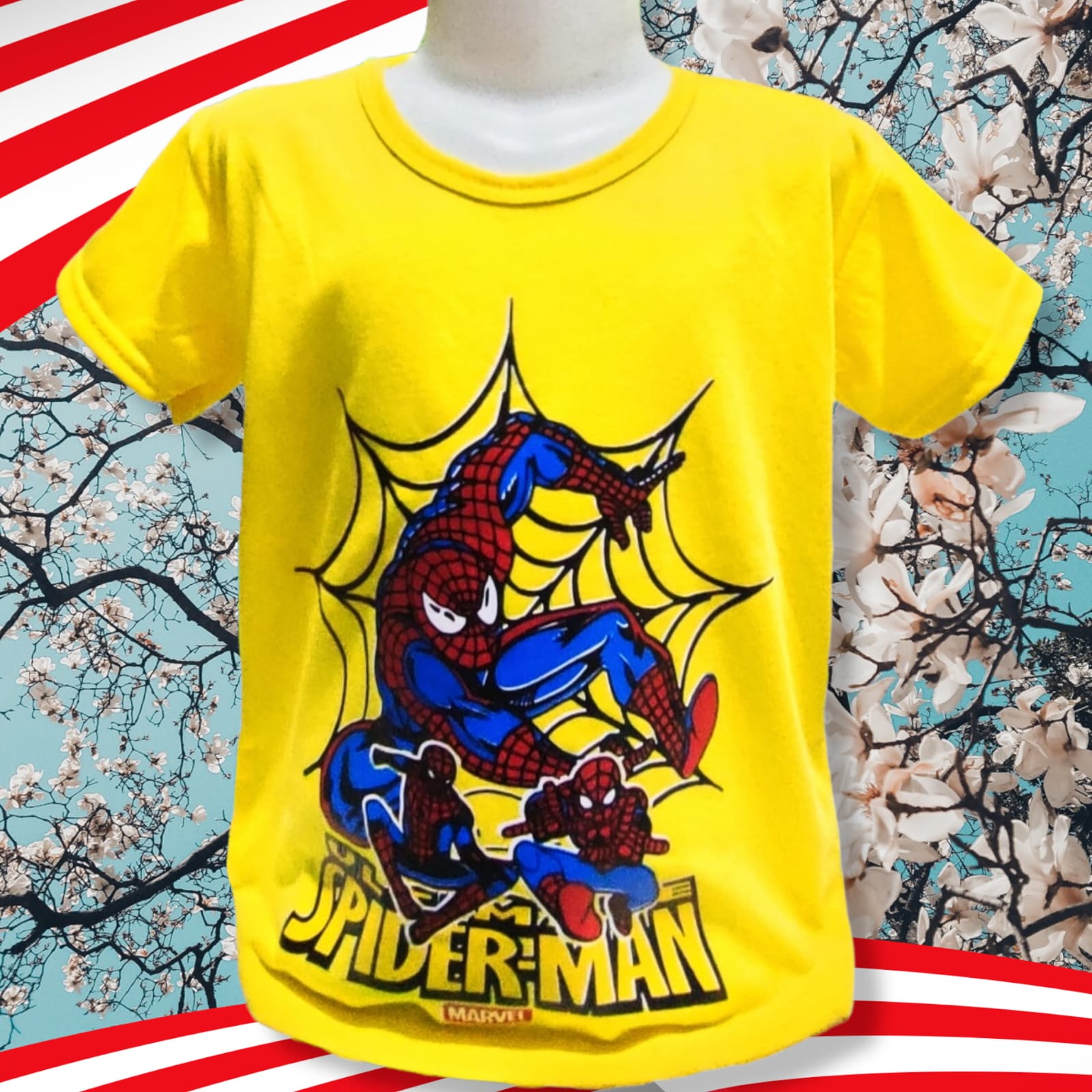 cpspyderman/Kaos anak perempuan usia 1-8 tahun super hero