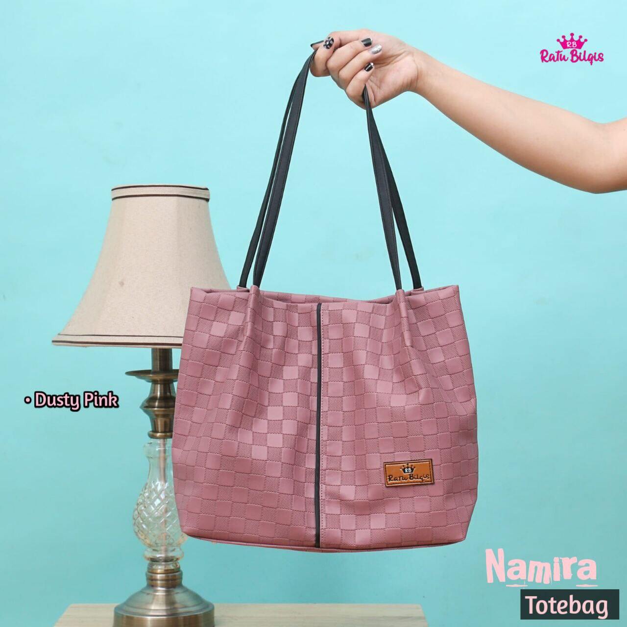 Jual tas bonia original tote bag monogram list pink sz L