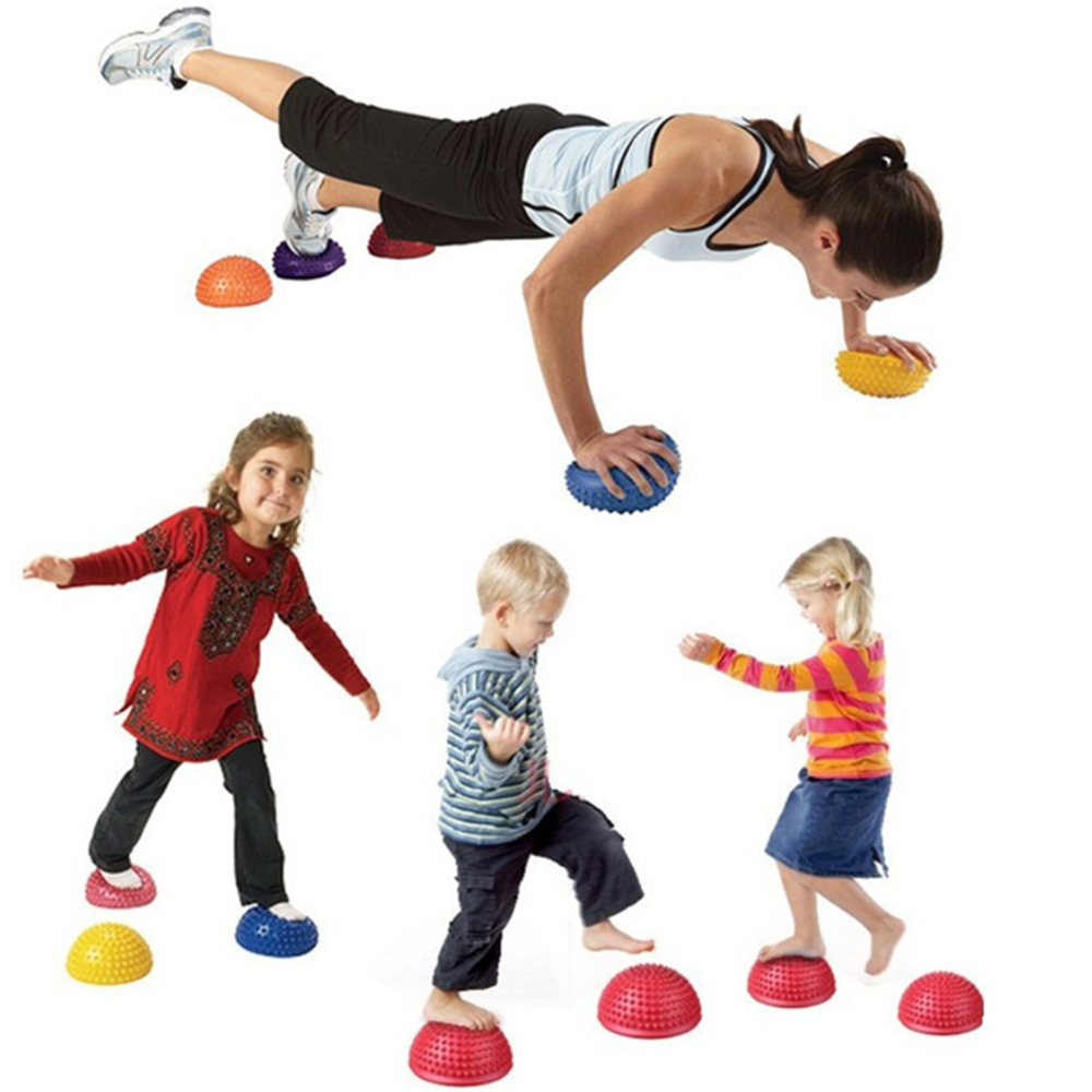 RYZRYGJ Spiky การรวม Sensory เด็กครึ่งเด็กของเล่นแบบทรงตัวอุปกรณ์ออกกำลังกาย Hemisphere ที่เหยียบเท้าลูกบอลโยคะ