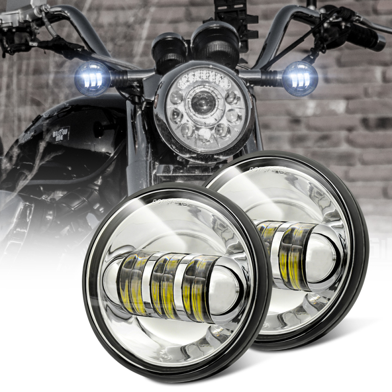 Dxy 1 cặp đèn pha led xe máy 4.5 inch đèn rọi led tròn mát trắng 6000k/3000k đèn pha xe máy, 30w 9-30v