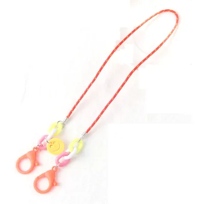 SDFSF Cute Smiley Shape Protect Ears Adjustable Glasses Rope Glasses Chain Anti-lost Chain Glasses Neck Lanyards (3)