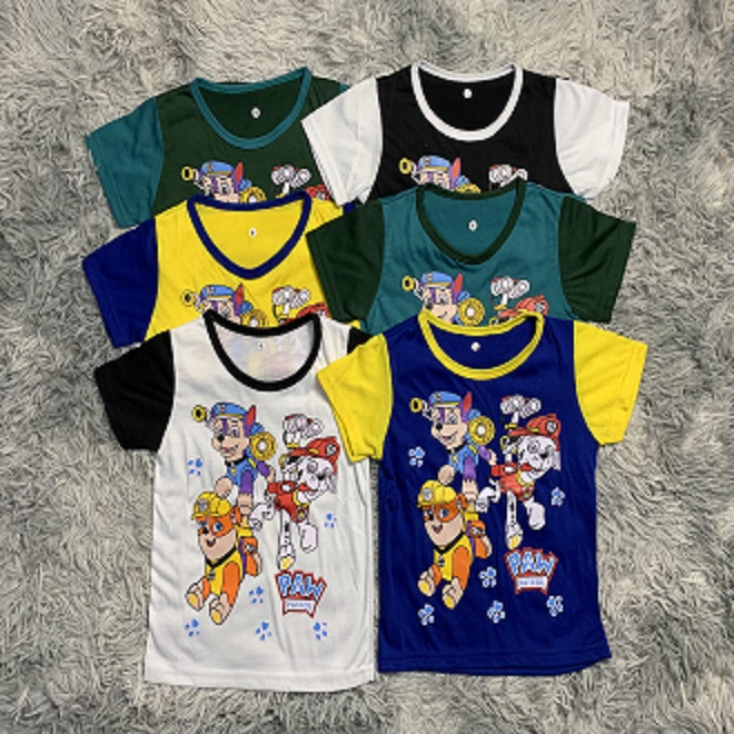 BAYAR DITEMPAT / COD / BAJU KAOS ANAK-ANAK 1-6TH PAW PATROL /