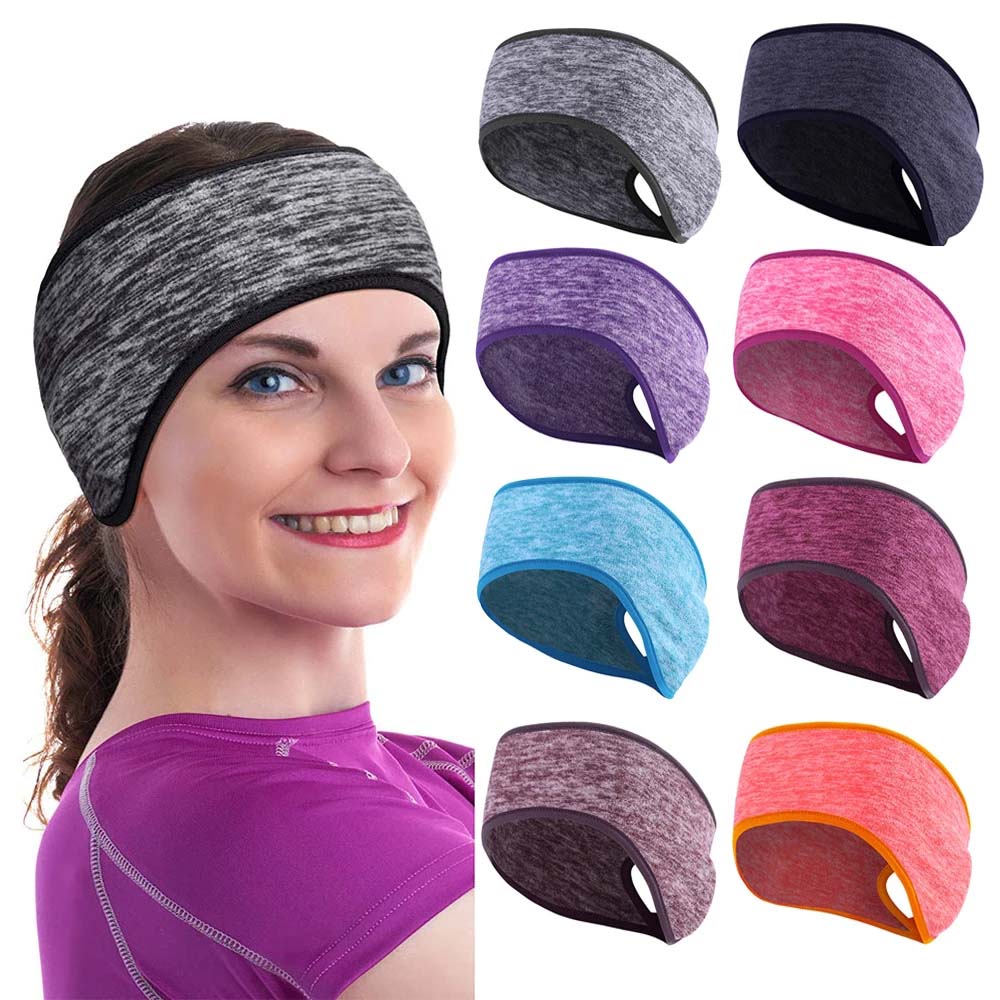 GHRDU อุปกรณ์เสริมฟิตเนสเล่นสกีขี่จักรยานกลางแจ้ง Windproof วิ่งฤดูหนาว Sweatband ผ้าปิดหน้า Headscarf Ponytail Headband