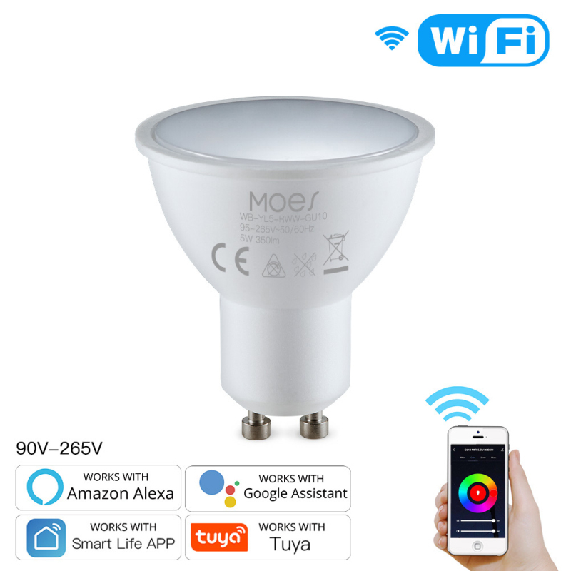 wifi gu10 led spot rgbw