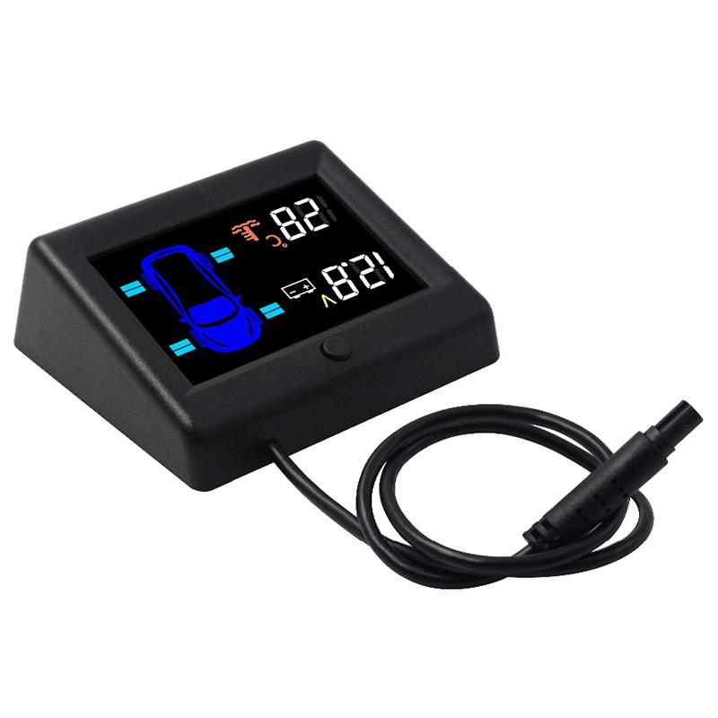 Obd Tpms Car Tire Pressure Monitoring System 3Inch Lcd Display Sensor For Vw Toyota Suv Temperature Warnin