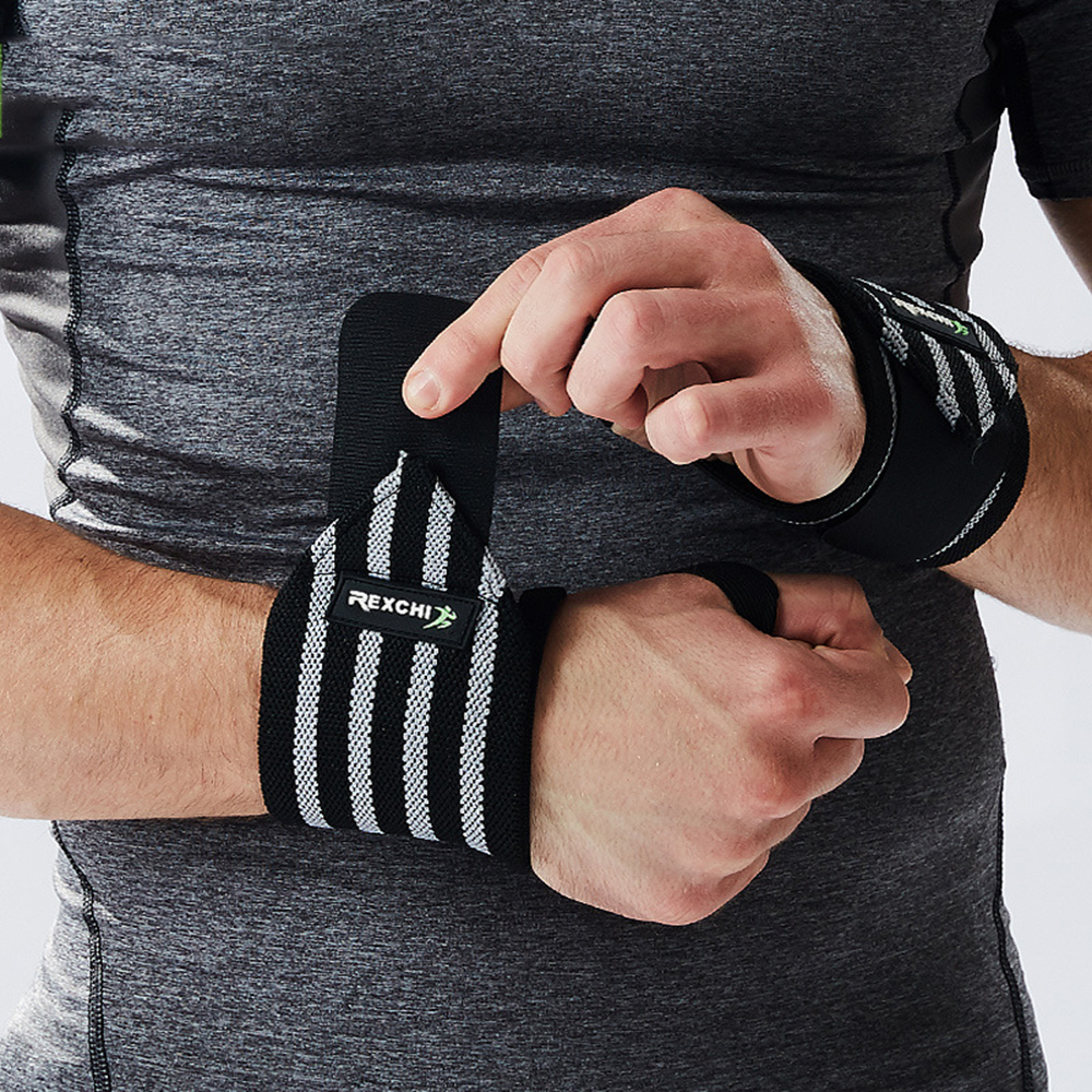 RYZRYGJ Gym ยกน้ำหนักสายรัดข้อมือสนับสนุนยืดหยุ่น Powerlifting สายรัดข้อมือผ้าพันแผลผ้าพันข้อมือ Bracers