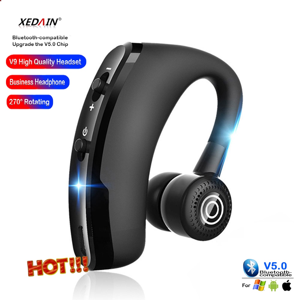 Tai nghe v9 tai nghe tương thích bluetooth tai nghe không dây rảnh tay điều khiển tiếng ồn kèm micro âm thanh nổi chất lượng cao