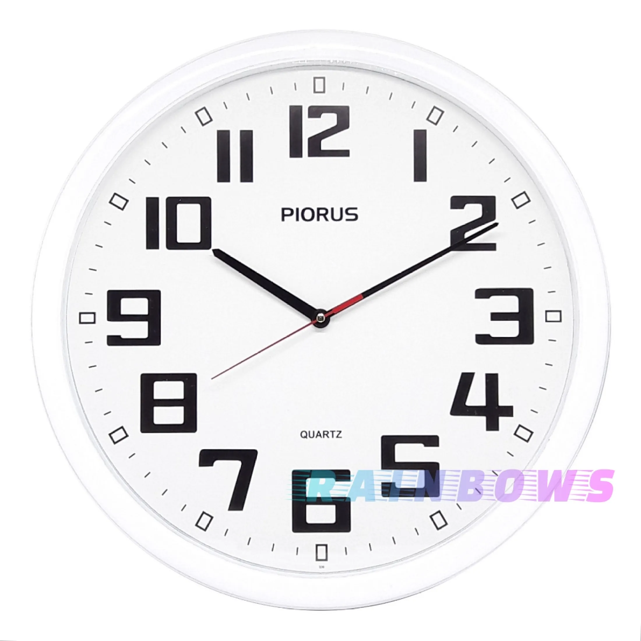 Jam Dinding Standart Piorus 339 Standard Quartz White Big Size 40 Cm Lazada Indonesia