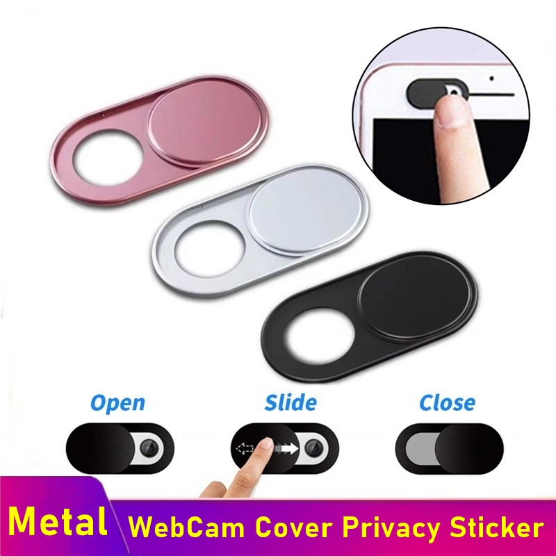 3pcs Metal WebCam Cover Shutter Magnet Slider Metal Cover Laptop Cam For Web PC Camera Privacy Sticker Ultra Thin Phone Lens N1P1