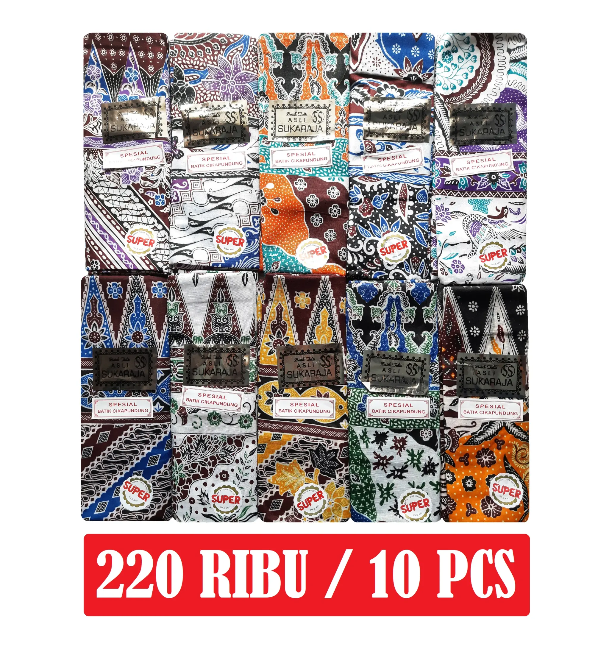 Paket 10 Pcs Kain Sarung Batik Wanita Sukaraja Uk 180x101 Cm Samping Sarung Wanita Jarik Batik Jawa Samping Kebat Panjang Kain Panjang Ibu Melahirkan Kain Batik Panjang Samping Kebat Samping Batik Kain Samping