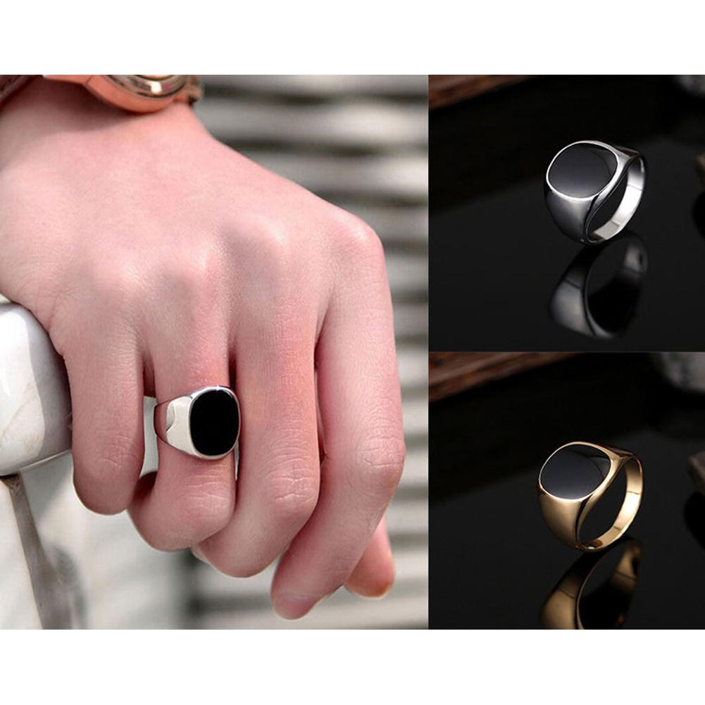 Dây Đeo Bằng Thép Không Gỉ Được Đánh Bóng Màu Trơn Nhẫn Gắn Biển Hiệu Cho Nam Người Đi Xe Máy Quà Tặng Trang Sức Ngón Tay