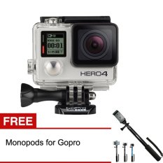 GoPro Action Camera HERO4 - Silver - Free Monopods for Gopro