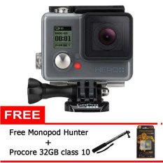 GoPro Hero LCD - 8 GB - Hitam + Gratis Monopod Fotopro + Memory Procore 32GB Class 10 GoPro