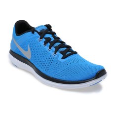 Nike Flex 2016 Running Sepatu Lari Pria- Photo Blue-Metallic Silver-Black-White