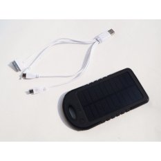 Power Bank Solar Tenaga Surya 9900mAh - Hitam