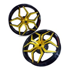 Power Velg Pelek Racing Lebar Vario FI 110 Palang 5 Star Tarantula Hitam Gold
