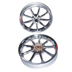Power Velg Pelek Racing Tapak Lebar Sun Scoopy ESP Palang 9 Chrome