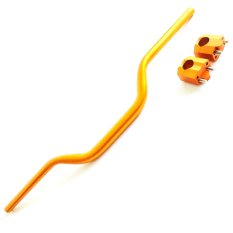 Probiker/ Expedition Aksesoris Motor Stang Motocross Fatbar dengan Peningi Stang (Raiser) CNC- Dark Gold