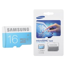 Samsung Memori 16GB Micro SDHC Card Class 6 24 MB/s + Adapter